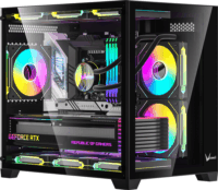 Formula Crystal Z5 Mini Torony Számítógépház + 1db 120mm ventilátor - Fekete