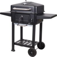 TOO BG-200B BBQ Faszenes Kerti grillkocsi két oldalsó asztallal - Fekete