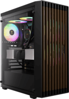 Gamdias Aura GC4 Elite ARGB Midi Torony Számítógépház + 3db 120mm ventilátor - Fekete