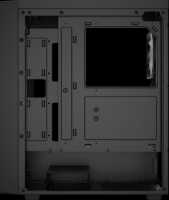 Gamdias Aura GC4 Elite ARGB Midi Torony Számítógépház + 3db 120mm ventilátor - Fekete