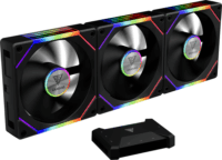 Gamdias Aeolus P2-1203U 120mm PWM ARGB Rendszerhűtő ventilátor 3db - Fekete