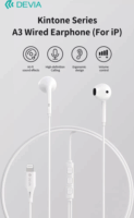 Devia ST126084 Kintone Series A3 Lightning Vezetékes Fülhallgató Headset - Fehér