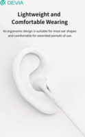 Devia ST126084 Kintone Series A3 Lightning Vezetékes Fülhallgató Headset - Fehér