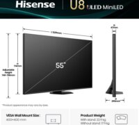 Hisense 55" 55U8Q 16:9 4K UltraHD MiniLED Smart ULED TV 165Hz