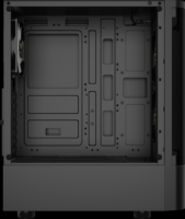 Gamdias Talos E3 CG Midi Torony Számítógépház + 3db 120mm ventilátor - Fekete