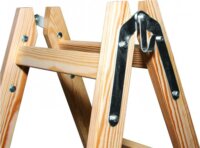 DRABEST STANDARD 2x5 Lépcsőfokos Összecsukható fa állólétra