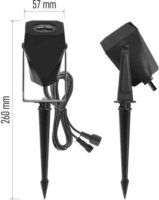 Emos GoSmart WiFi RGBIC Kültéri LED spotlámpa Bővítő készlet - Fekete