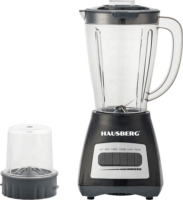 Hausberg HB-7770NG 4 sebességes Elektromos turmixgép műanyag kancsóval 1,5L / 500Watt - Fekete