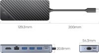 Orico OM28PR-G2-BK Univerzális USB-C Notebook Dokkoló