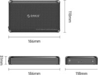 Orico DDW35-C3-EU-BK 2.5"/3,5" USB-C Külső HDD/SSD tároló - Fekete