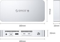 Orico TB4-SV Univerzális Thunderbolt Notebook Dokkoló
