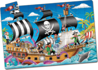 The Learning Journe Sötétben világító kalózhajó 100 darabos puzzle