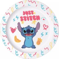 Stitch: Műanyag mikrózható gyerek lapostányér - Fehér