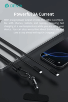 Devia ST124950 Cable Pro5 USB-C apa USB-C apa Adat és töltőkábel 1,6m + nyakpánt - Fekete