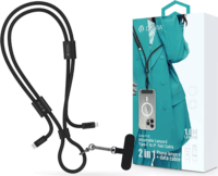 Devia ST124981 Cable Pro5 USB-C apa Lightning apa Adat és töltőkábel 1,6m + nyakpánt - Fekete