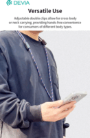 Devia ST124981 Cable Pro5 USB-C apa Lightning apa Adat és töltőkábel 1,6m + nyakpánt - Fekete