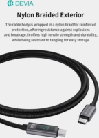 Devia ST120747 Extreme Speed Series USB-C apa USB-C apa 2.0 Adat és töltőkábel 1,2m - Fekete