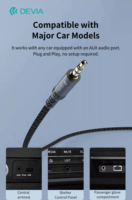 Devia ST111943 iPure Series 3.5mm Jack apa - USB-C apa audio kábel 1m - Fekete