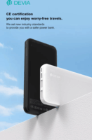 Devia ST125636 Kintone Series Lite 5 Powerbank 2xUSB-A + USB-C + microUSB / 10000 mAh 37W - Fekete