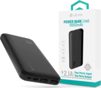 Devia ST125636 Kintone Series Lite 5 Powerbank 2xUSB-A + USB-C + microUSB / 10000 mAh 37W - Fekete