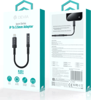 Devia ST111172 iPure Series Lightning apa - 3.5 Jack mm apa Átalakító adapter - Fekete