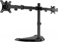 Gembird MS-D2ST-02 13"-32" Monitor asztali tartó állvány - Fekete (2 kijelző)