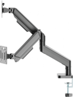 Gembird MA-DA2-06 17"-32" Monitor asztali tartó kar - Fekete (2 kijelző)