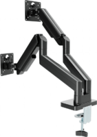 Gembird MA-DA2-06 17"-32" Monitor asztali tartó kar - Fekete (2 kijelző)