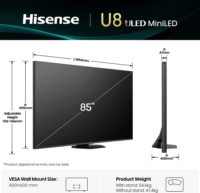Hisense 85" 85U8Q 16:9 4K UltraHD MiniLED Smart ULED TV 165Hz