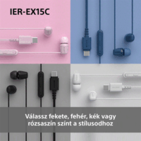 Sony IEREX15CW.CE7 USB-C Vezetékes Fülhallgató Headset - Fehér
