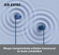 Sony IEREX15CL.CE7 USB-C Vezetékes Fülhallgató Headset - Kék