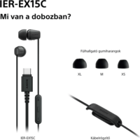 Sony IEREX15CL.CE7 USB-C Vezetékes Fülhallgató Headset - Kék