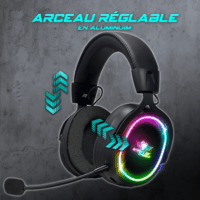 Spirit of Gamer MIC-XH1200 Bluetooth Fejhallgató Headset - Fekete
