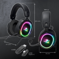 Spirit of Gamer MIC-XH1200 Bluetooth Fejhallgató Headset - Fekete