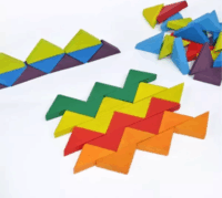 Igroteco Fa háromszögek 64 darabos mozaik kirakó fejlesztő készlet