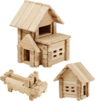 Igroteco 75 darabos Fa építőkészlet - Ház garázzsal