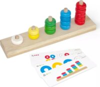 Igroteco Fa piramisépítő készlet számoláshoz 10db feladatkártyával