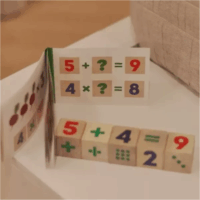 Igroteco Fa kockák matematika tanuláshoz 9 darabos készlet