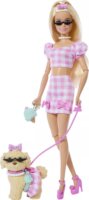Mattel Barbie Kiskedvenc divatduó - Rózsaszín ruhás Barbie baba kiskutyával