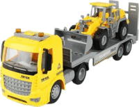 Autószállító és munkagép játékszett 43cm - Sárga