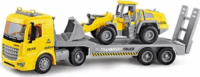 Autószállító és munkagép játékszett 43cm - Sárga