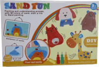 Homokfestő készlet 12 színnel - Állatok