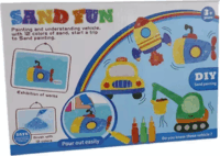 Homokfestő készlet 12 színnel - Közlekedés