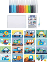 Homokfestő készlet 12 színnel - Közlekedés