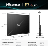 Hisense 58" 58E7Q 16:9 4K UltraHD QLED Smart TV