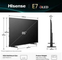 Hisense 85" 85E7Q 16:9 4K UltraHD QLED Smart TV