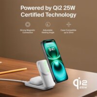 Belkin UltraCharge Qi2 Mágneses 2-in-1 hálózati töltő 25W - Fehér