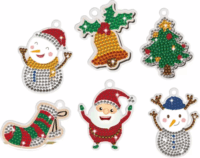 Gyémántszemes Kulcstartó és medál készítő szett 9 darabhoz - Mikulás