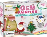 Gyémántszemes Kulcstartó és medál készítő szett 9 darabhoz - Mikulás