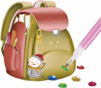 Gyémántszemes Kulcstartó és medál készítő szett 9 darabhoz - Mikulás